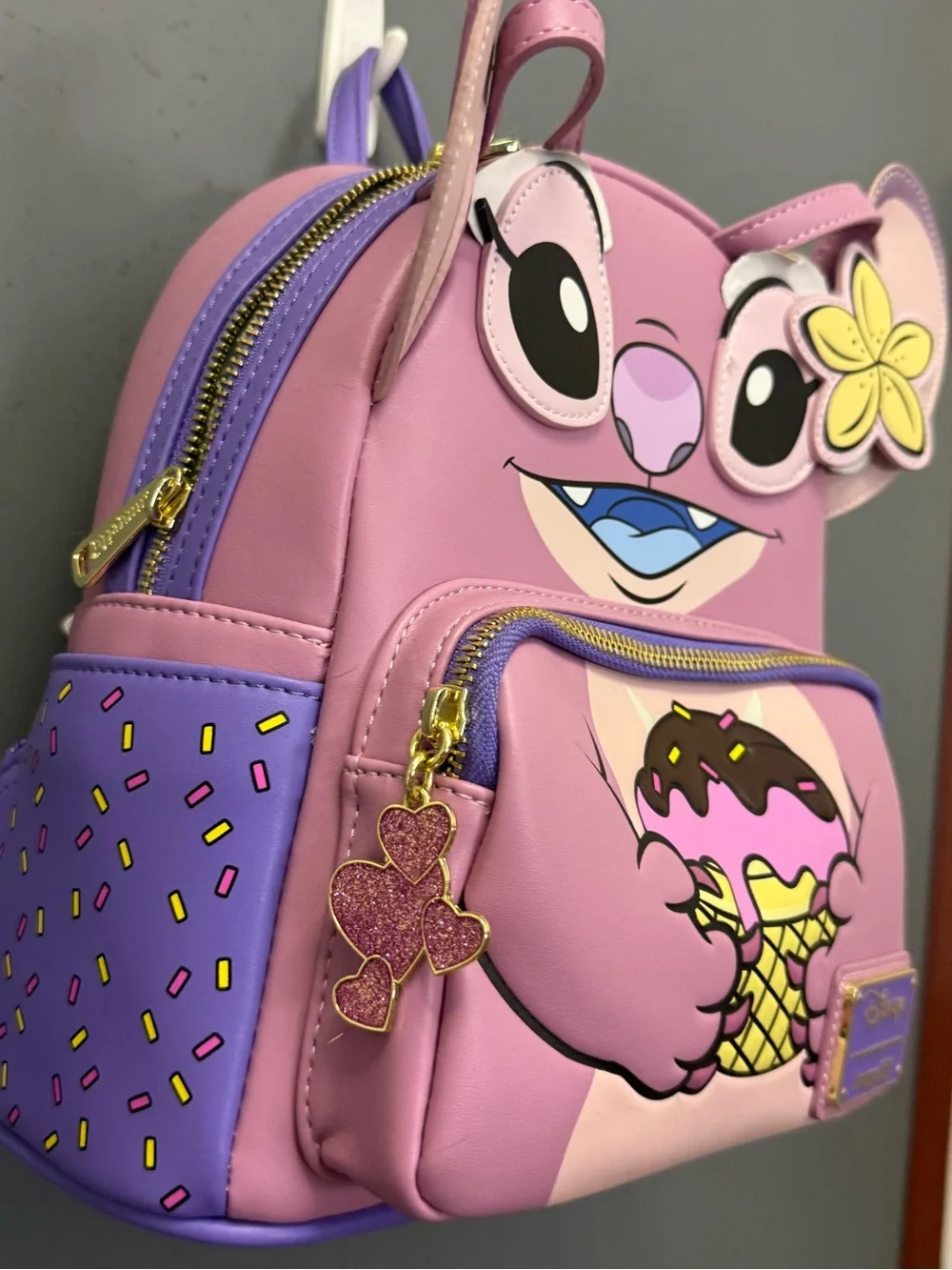 Loungefly Pink & Purple Lilo & Stitch Ice Cream Mini Backpack